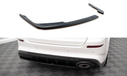 Heck Ansatz Flaps Diffusor V.1 passend für Kia Optima Mk4 Facelift schwarz Hochglanz