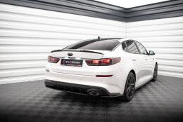 Heck Ansatz Flaps Diffusor V.1 passend für Kia Optima Mk4 Facelift schwarz Hochglanz