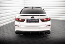 Heck Ansatz Flaps Diffusor V.2 passend für Kia Optima Mk4 Facelift schwarz Hochglanz