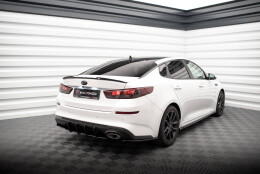 Heck Ansatz Flaps Diffusor V.2 passend für Kia Optima Mk4 Facelift schwarz Hochglanz