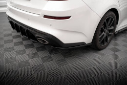 Heck Ansatz Flaps Diffusor V.2 passend für Kia Optima Mk4 Facelift schwarz Hochglanz