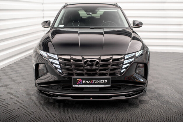 Cup Spoilerlippe Front Ansatz V.1 passend für Hyundai Tucson Mk4 schwarz Hochglanz