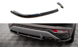 Heck Ansatz Flaps Diffusor passend für Hyundai Tucson Mk4 schwarz Hochglanz
