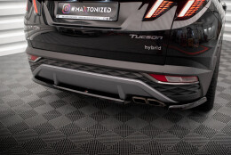 Heck Ansatz Flaps Diffusor passend für Hyundai Tucson Mk4 schwarz Hochglanz