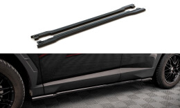 Seitenschweller Ansatz Cup Leisten passend für Hyundai Tucson Mk4 schwarz Hochglanz