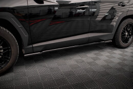 Seitenschweller Ansatz Cup Leisten passend für Hyundai Tucson Mk4 schwarz Hochglanz