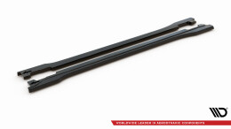 Seitenschweller Ansatz Cup Leisten passend für Hyundai Tucson Mk4 schwarz Hochglanz