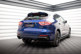 Heck Spoiler Aufsatz Abrisskante passend für Maserati Levante Mk1 schwarz Hochglanz