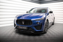 Cup Spoilerlippe Front Ansatz passend für Maserati Levante GTS / Trofeo Mk1 schwarz Hochglanz