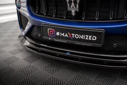 Cup Spoilerlippe Front Ansatz passend für Maserati Levante GTS / Trofeo Mk1 schwarz Hochglanz