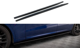 Seitenschweller Ansatz Cup Leisten für Maserati Levante GTS Mk1  schwarz Hochglanz