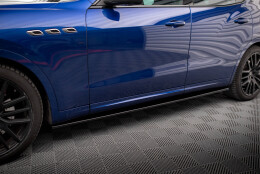 Seitenschweller Ansatz Cup Leisten passend für Maserati Levante GTS / Trofeo Mk1 schwarz Hochglanz