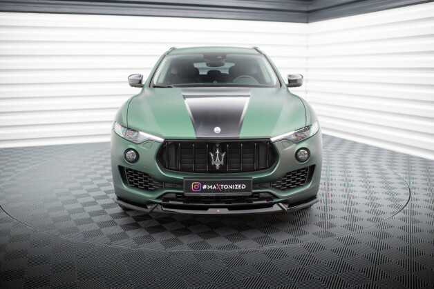 Cup Spoilerlippe Front Ansatz V.1 passend für Maserati Levante Mk1 schwarz Hochglanz