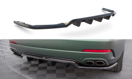 Mittlerer Cup Diffusor Heck Ansatz DTM Look für Maserati Levante Mk1 schwarz Hochglanz