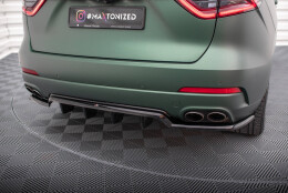 Mittlerer Cup Diffusor Heck Ansatz DTM Look passend für Maserati Levante Mk1 schwarz Hochglanz
