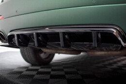 Mittlerer Cup Diffusor Heck Ansatz DTM Look passend für Maserati Levante Mk1 schwarz Hochglanz