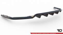 Mittlerer Cup Diffusor Heck Ansatz DTM Look passend für Maserati Levante Mk1 schwarz Hochglanz