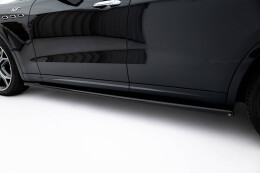 Seitenschweller Ansatz Cup Leisten passend für Maserati Levante GT Mk1 Facelift schwarz Hochglanz