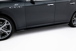 Street+ Seitenschweller Leisten passend für Maserati Levante GT Mk1 FL schwarz Hochglanz