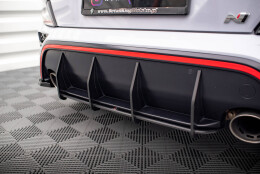 Street Pro Heckschürze Heck Ansatz Diffusor passend für Hyundai Kona N Mk1 schwarz-rot