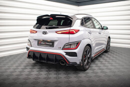 Street Pro Heckschürze Heck Ansatz Diffusor passend für Hyundai Kona N Mk1 schwarz-rot