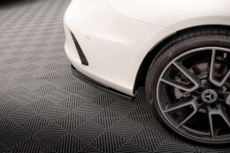 Mittlerer Cup Diffusor Heck Ansatz DTM Look für Mercedes-Benz C Coupe AMG-Line C205 Facelift schwarz Hochglanz