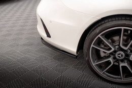Mittlerer Cup Diffusor Heck Ansatz DTM Look passend für Mercedes-Benz C Coupe AMG-Line C205 Facelift schwarz Hochglanz
