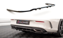 Street+ Mittlerer Diffusor RACE Heck Ansatz passend für Mercedes C Coupe AMG-Line C205 FL schwarz Hochglanz