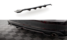 Mittlerer Cup Diffusor Heck Ansatz V.2 passend für Volvo V90 Mk2 schwarz Hochglanz