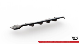 Mittlerer Cup Diffusor Heck Ansatz V.2 passend für Volvo V90 Mk2 schwarz Hochglanz