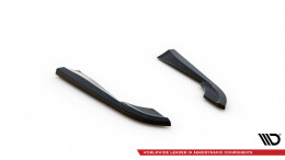 Heck Ansatz Flaps Diffusor passend für Volvo V90 Mk2 schwarz Hochglanz