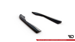 Heck Ansatz Flaps Diffusor passend für Volvo V90 Mk2 schwarz Hochglanz
