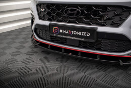 Cup Spoilerlippe Front Ansatz V.2 passend für Hyundai Kona N Mk1 schwarz Hochglanz
