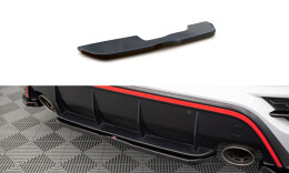 Mittlerer Cup Diffusor Heck Ansatz passend für Hyundai Kona N Mk1 schwarz Hochglanz