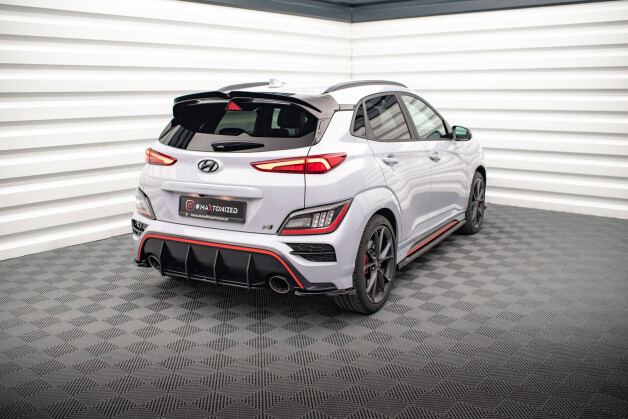 Heck Ansatz Flaps Diffusor V.1 passend für Hyundai Kona Mk1 schwarz Hochglanz