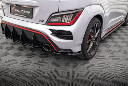 Heck Ansatz Flaps Diffusor V.1 passend für Hyundai Kona Mk1 schwarz Hochglanz