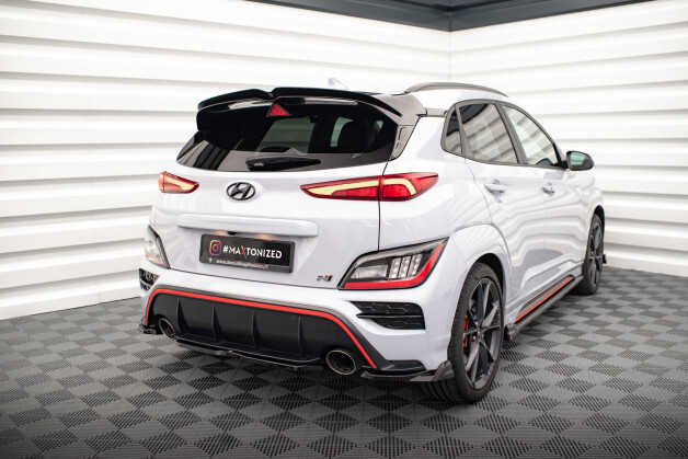 Street+ Heck Ansatz Flaps V.2 passend für Hyundai Kona N Mk1 schwarz Hochglanz