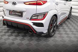 Heck Ansatz Flaps Diffusor V.2 für Hyundai Kona N Mk1 schwarz Hochglanz