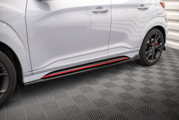 Seitenschweller Ansatz Cup Leisten V.2 passend für Hyundai Kona N Mk1 schwarz Hochglanz