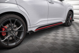 Seitenschweller Ansatz Cup Leisten V.2 passend für Hyundai Kona N Mk1 schwarz Hochglanz