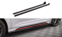 Seitenschweller Ansatz Cup Leisten V.1 + Flaps für Hyundai Kona N Mk1 schwarz matt