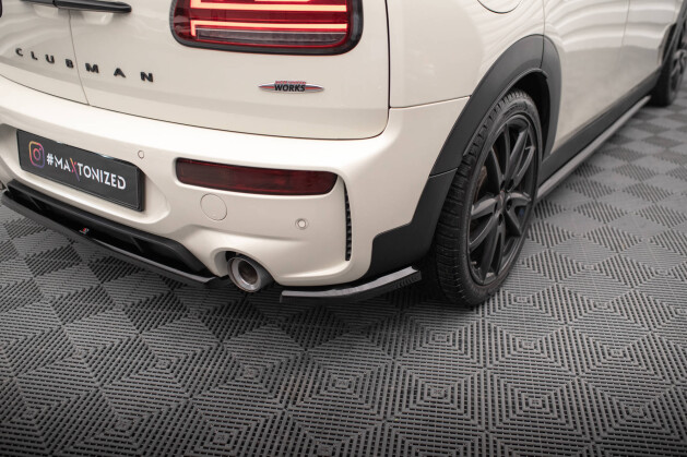 Heck Ansatz Flaps Diffusor für Mini Cooper Clubman John Cooper Works F54 FL schwarz Hochglanz