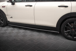 Seitenschweller Ansatz Cup Leisten passend für Mini Cooper Clubman John Cooper Works F54 Facelift schwarz Hochglanz