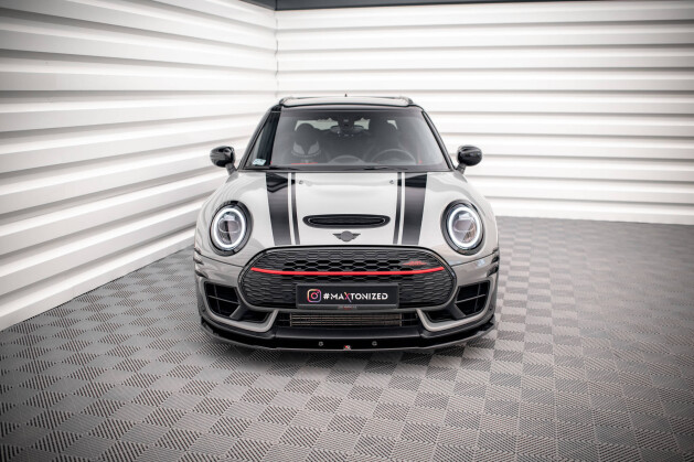 Cup Spoilerlippe Front Ansatz V.3 für Mini Cooper Clubman John Cooper Works F54 FL schwarz Hochglanz