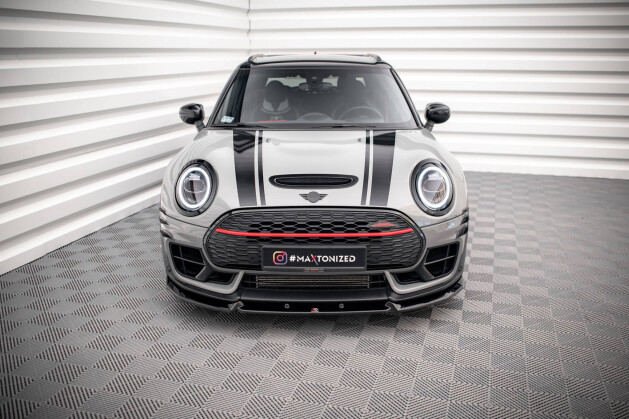 Cup Spoilerlippe Front Ansatz V.4 für Mini Cooper Clubman John Cooper Works F54 FL schwarz Hochglanz