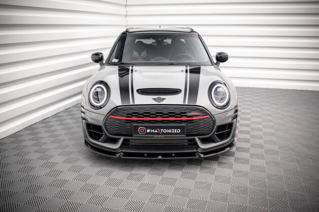 Cup Spoilerlippe Front Ansatz V.4 passend für Mini Cooper Clubman John Cooper Works F54 Facelift schwarz Hochglanz