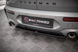 Mittlerer Cup Diffusor Heck Ansatz passend für Mini Cooper Clubman John Cooper Works F54 Facelift schwarz Hochglanz