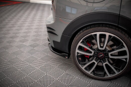 Heck Ansatz Flaps Diffusor V.2 passend für Mini Cooper Clubman John Cooper Works F54 Facelift schwarz Hochglanz
