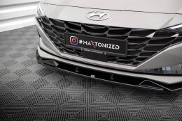 Cup Spoilerlippe Front Ansatz passend für Hyundai Elantra Mk7 schwarz Hochglanz