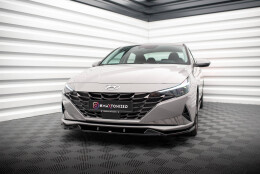 Cup Spoilerlippe Front Ansatz passend für Hyundai Elantra Mk7 schwarz Hochglanz